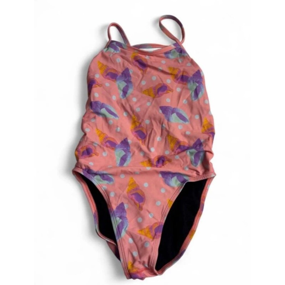 JOLYN “Brandon 2” One Piece Swimsuit Seashell Polka Dot Print - Size 28